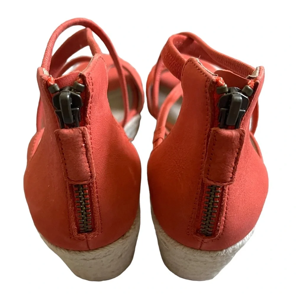 Eileen Fisher Wanda‎ Zip Back Espadrilles Strappy Women Size 6.5 New With Scuffs